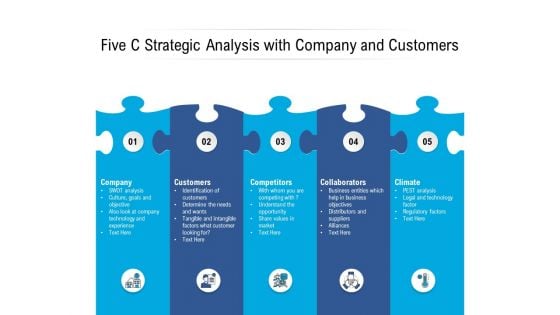 Five C Strategic Analysis With Company And Customers Ppt PowerPoint Presentation Layouts Diagrams PDF