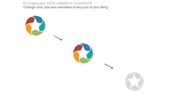 Five Circular Steps Process Flow Diagram Powerpoint Slides