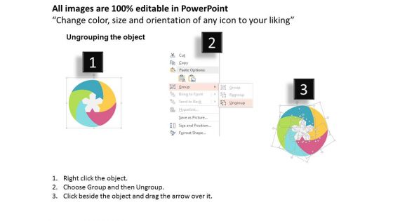 Five Circular Steps With Business Icons Powerpoint Templates