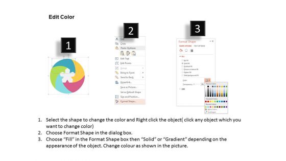 Five Circular Steps With Business Icons Powerpoint Templates