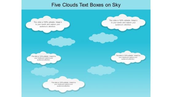 Five Clouds Text Boxes On Sky Ppt PowerPoint Presentation Slides Files