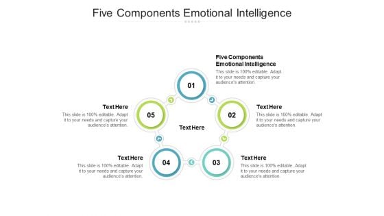 Five Components Emotional Intelligence Ppt PowerPoint Presentation Portfolio Tips Cpb Five Components Emotional Intelligence Ppt PowerPoint Presentation Portfolio Tips Cpb