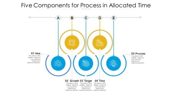 Five Components For Process In Allocated Time Ppt PowerPoint Presentation File Layouts PDF