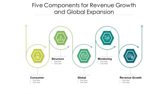 Five Components For Revenue Growth And Global Expansion Ppt PowerPoint Presentation Gallery Show PDF