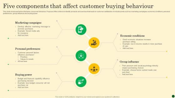 Five Components That Affect Customer Buying Behaviour Professional PDF