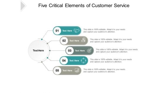 Five Critical Elements Of Customer Service Ppt PowerPoint Presentation Inspiration Background