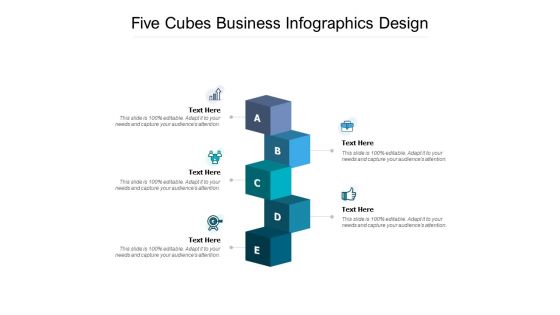Five Cubes Business Infographics Design Ppt PowerPoint Presentation Outline Background Designs