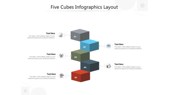 Five Cubes Infographics Layout Ppt PowerPoint Presentation Icon Elements