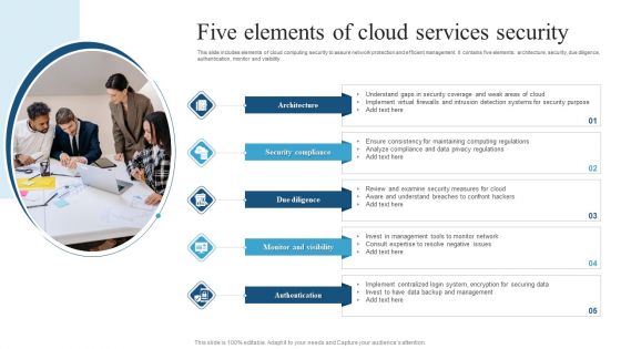 Five Elements Of Cloud Services Security Brochure PDF Five Elements Of Cloud Services Security Brochure PDF