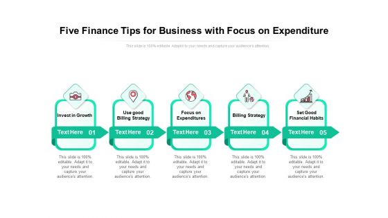 Five Finance Tips For Business With Focus On Expenditure Ppt PowerPoint Presentation Show Shapes PDF Five Finance Tips For Business With Focus On Expenditure Ppt PowerPoint Presentation Show Shapes PDF