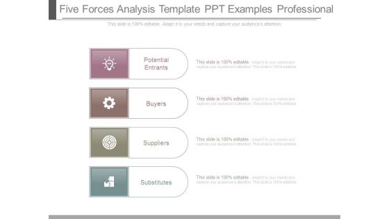 Five Forces Analysis Template Ppt Examples Professional