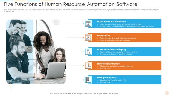 Five Functions Of Human Resource Automation Software Themes PDF