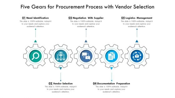 Five Gears For Procurement Process With Vendor Selection Ppt PowerPoint Presentation File Inspiration PDF Five Gears For Procurement Process With Vendor Selection Ppt PowerPoint Presentation File Inspiration PDF