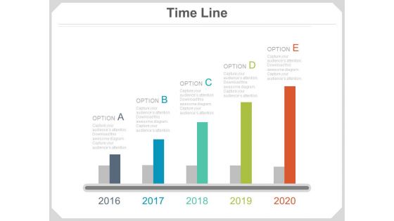 Five Growth Steps Timeline Graph Powerpoint Slides