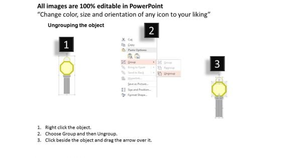 Five Hexagons With Business Icons Powerpoint Templates