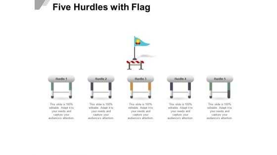 Five Hurdles With Flag Ppt PowerPoint Presentation Outline Graphic Tips