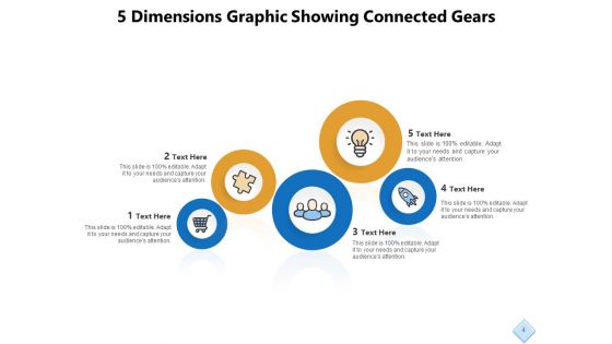 Five Key Dimensions PowerPoint Formation Gears Bulb Icon Clock Icon Ppt PowerPoint Presentation Complete Deck