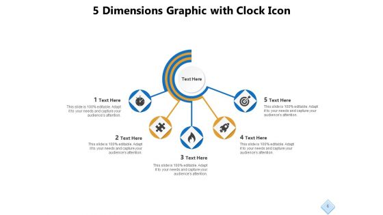 Five Key Dimensions PowerPoint Formation Gears Bulb Icon Clock Icon Ppt PowerPoint Presentation Complete Deck