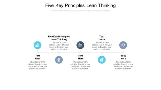 Five Key Principles Lean Thinking Ppt PowerPoint Presentation Model Visuals Cpb Pdf