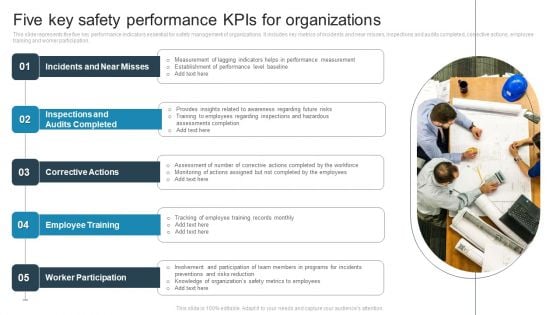 Five Key Safety Performance Kpis For Organizations Brochure PDF