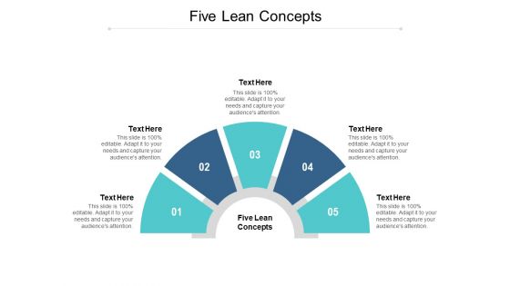 Five Lean Concepts Ppt PowerPoint Presentation Professional Microsoft Cpb