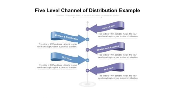 Five Level Channel Of Distribution Example Ppt PowerPoint Presentation Ideas Slide Portrait PDF