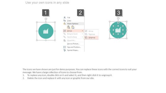 Five Linear Circle With Icons Powerpoint Template