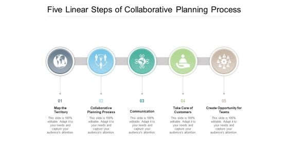 Five Linear Steps Of Collaborative Planning Process Ppt PowerPoint Presentation Model Rules