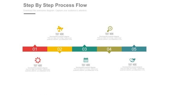 Five Management Functions In Strategic Planning Powerpoint Template