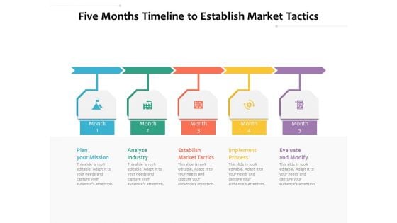 Five Months Timeline To Establish Market Tactics Ppt PowerPoint Presentation File Information PDF