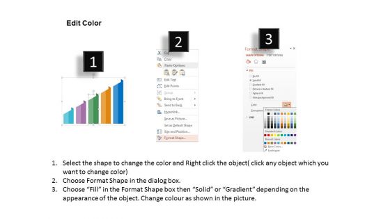 Five Options Bar Graph With Icons Powerpoint Template