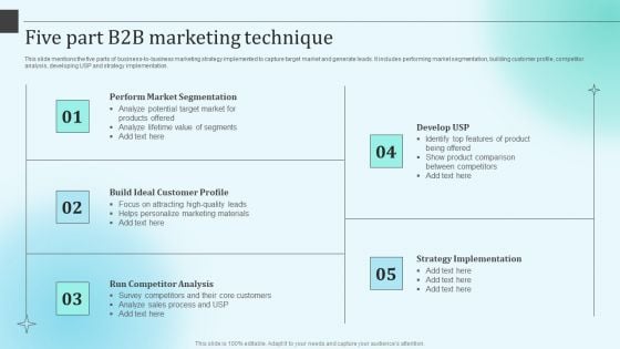 Five Part B2B Marketing Technique Portrait PDF