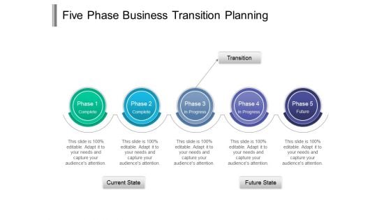 Five Phase Business Transition Planning Ppt PowerPoint Presentation Infographic Template Layout