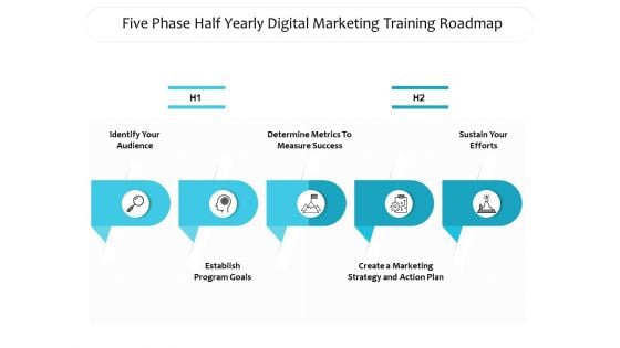 Five Phase Half Yearly Digital Marketing Training Roadmap Background