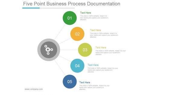 Five Point Business Process Documentation Ppt PowerPoint Presentation Themes