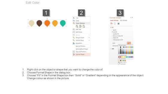 Five Pointers With Science And Education Icons Powerpoint Template