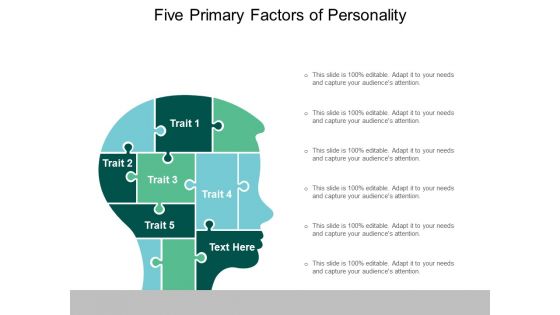 five primary factors of personality ppt powerpoint presentation summary influencers