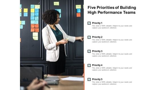 Five Priorities Of Building High Performance Teams Ppt PowerPoint Presentation Slides Microsoft