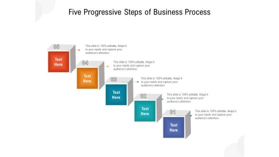 Five Progressive Steps Of Business Process Ppt PowerPoint Presentation Gallery Icons PDF