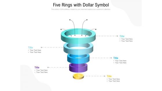 Five Rings With Dollar Symbol Ppt PowerPoint Presentation File Formats