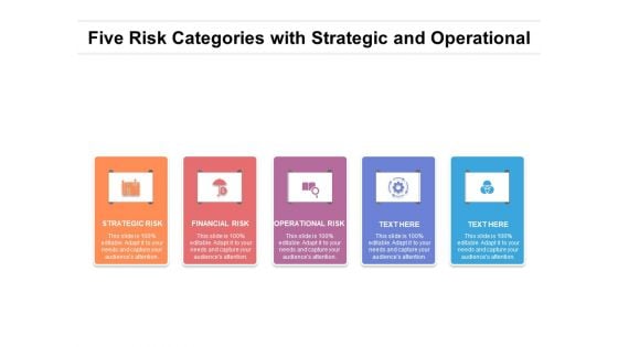 Five Risk Categories With Strategic And Operational Ppt PowerPoint Presentation Slides Icons PDF