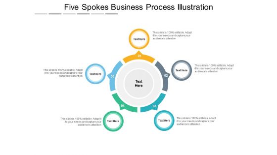 Five Spokes Business Process Illustration Ppt PowerPoint Presentation Outline Grid