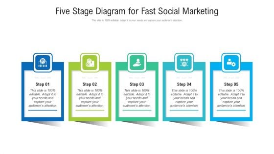 Five Stage Diagram For Fast Social Marketing Ppt PowerPoint Presentation File Structure PDF