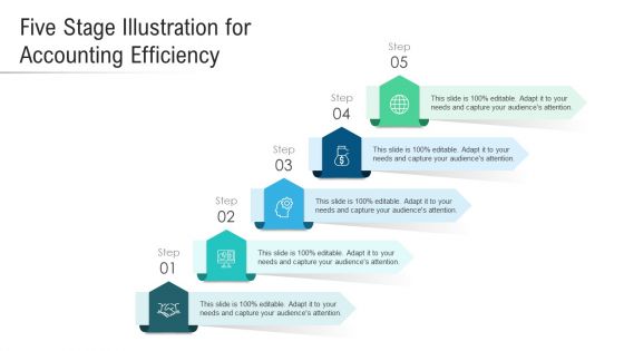 Five Stage Illustration For Accounting Efficiency Ppt PowerPoint Presentation Gallery Samples PDF