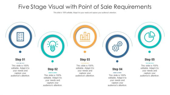 Five Stage Visual With Point Of Sale Requirements Ppt PowerPoint Presentation File Objects PDF