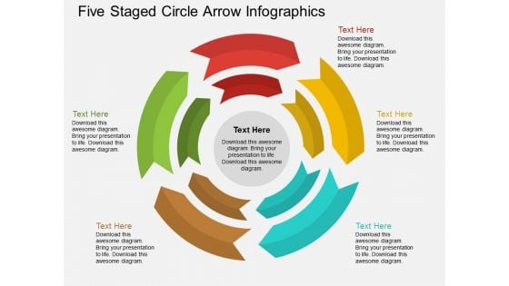 Five Staged Circle Arrow Infographics Powerpoint Template Five Staged Circle Arrow Infographics Powerpoint Template