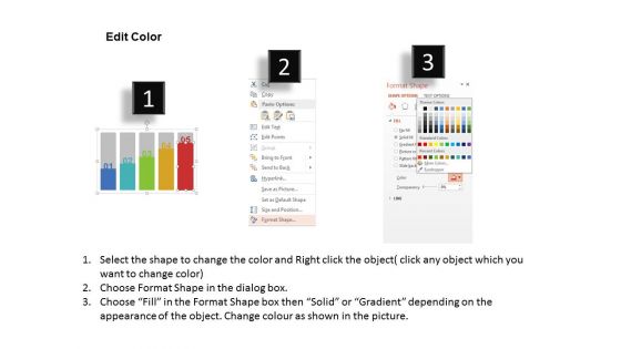 Five Staged Process Chart And Icons Powerpoint Template