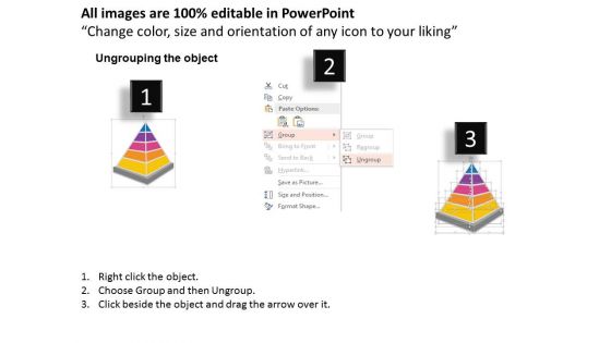 Five Staged Pyramid With Icons Powerpoint Template