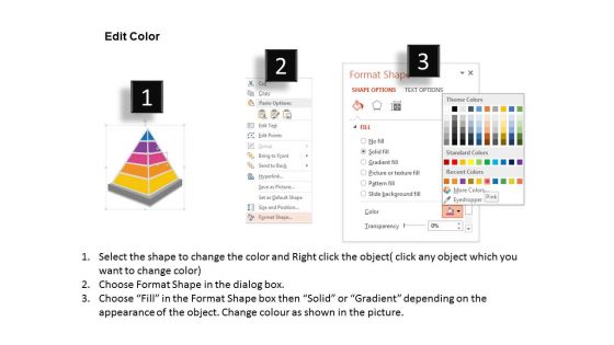 Five Staged Pyramid With Icons Powerpoint Template