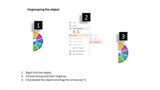 Five Staged Semicircle Step Chart And Icons Powerpoint Template